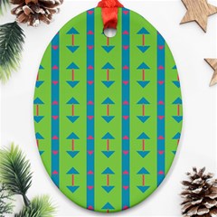 Arrows And Stripes Pattern			ornament (oval) by LalyLauraFLM