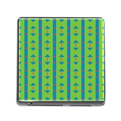 Arrows And Stripes Pattern			memory Card Reader (square) by LalyLauraFLM