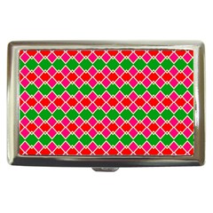 Red Pink Green Rhombus Pattern			cigarette Money Case by LalyLauraFLM