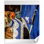 Painted Face Man At Inagural Parade Of Carnival In Montevideo Canvas 16  x 20   15.75 x19.29  Canvas - 1