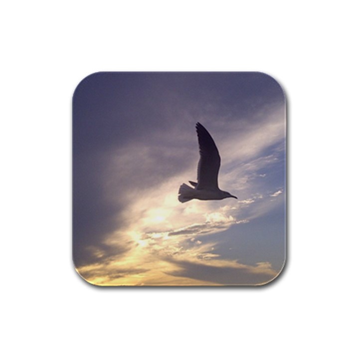 Fly Seagull Rubber Square Coaster (4 pack) 