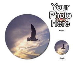 Fly Seagull Multi-purpose Cards (round)  by Jamboo