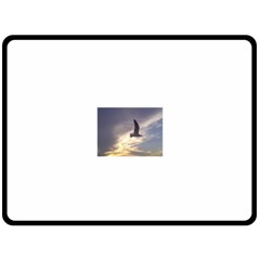 Fly Seagull Fleece Blanket (large)  by Jamboo