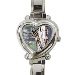 Butterfly 1 Heart Italian Charm Watch