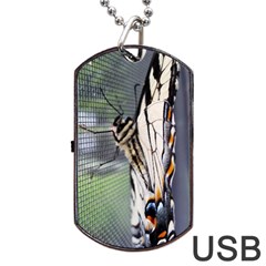 Butterfly 1 Dog Tag USB Flash (One Side)