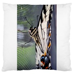 Butterfly 1 Large Flano Cushion Cases (one Side)  by Jamboo