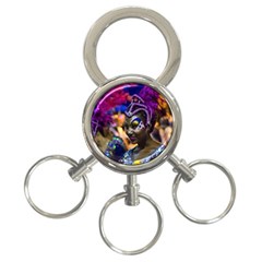 Costumed Attractive Dancer Woman At Carnival Parade Of Uruguay 3-ring Key Chains by dflcprints