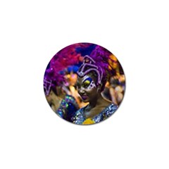 Costumed Attractive Dancer Woman At Carnival Parade Of Uruguay Golf Ball Marker (10 Pack) by dflcprints