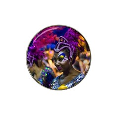 Costumed Attractive Dancer Woman At Carnival Parade Of Uruguay Hat Clip Ball Marker by dflcprints