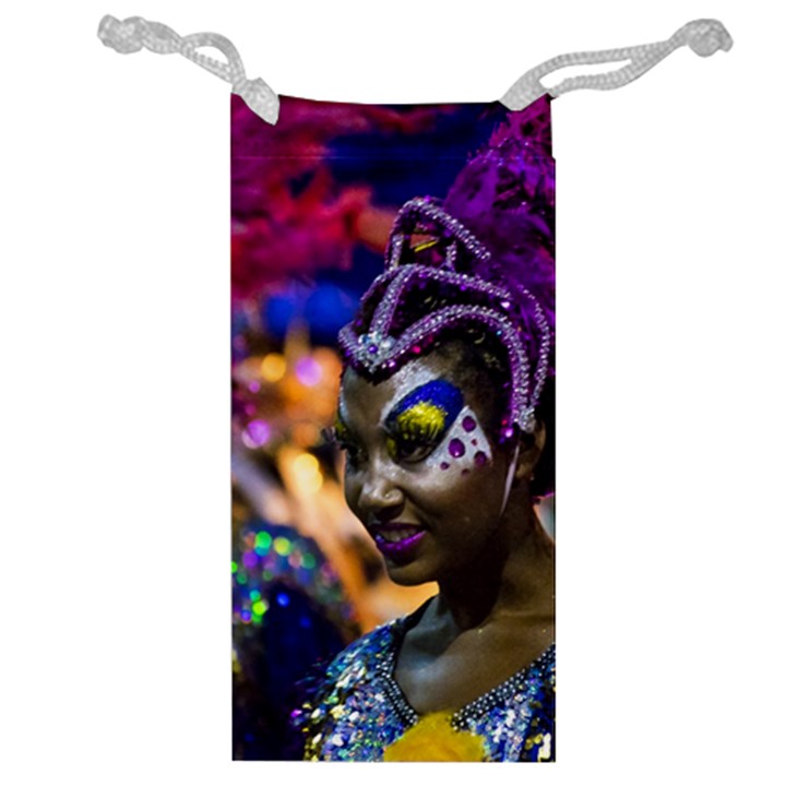 Costumed Attractive Dancer Woman at Carnival Parade of Uruguay Jewelry Bags