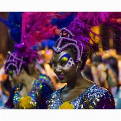 Costumed Attractive Dancer Woman At Carnival Parade Of Uruguay Collage 8  X 10  by dflcprints