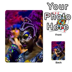 Costumed Attractive Dancer Woman At Carnival Parade Of Uruguay Multi-purpose Cards (rectangle)  by dflcprints