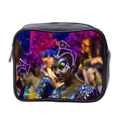 Costumed Attractive Dancer Woman At Carnival Parade Of Uruguay Mini Toiletries Bag 2-side by dflcprints