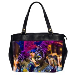 Costumed Attractive Dancer Woman At Carnival Parade Of Uruguay Office Handbags (2 Sides)  by dflcprints