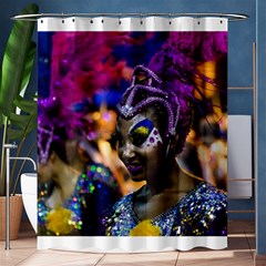 Costumed Attractive Dancer Woman At Carnival Parade Of Uruguay Shower Curtain 60  X 72  (medium)  by dflcprints