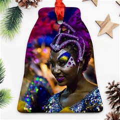 Costumed Attractive Dancer Woman At Carnival Parade Of Uruguay Bell Ornament (2 Sides) by dflcprints