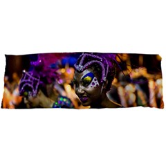 Costumed Attractive Dancer Woman At Carnival Parade Of Uruguay Body Pillow Cases Dakimakura (two Sides)  by dflcprints