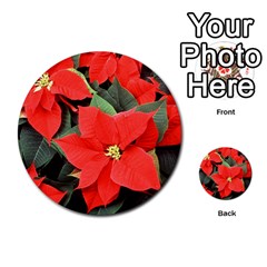 Poinsettia Multi-purpose Cards (round)  by trendistuff