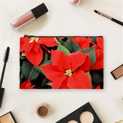 Poinsettia Cosmetic Bag (medium)  by trendistuff