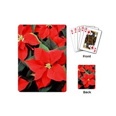 Poinsettia Playing Cards (mini)  by trendistuff