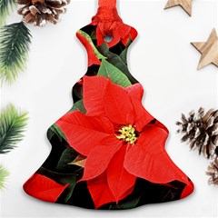 Poinsettia Christmas Tree Ornament (2 Sides) by trendistuff