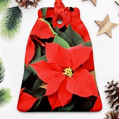 Poinsettia Bell Ornament (2 Sides) by trendistuff