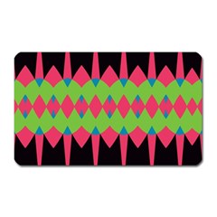 Rhombus And Other Shapes Pattern			magnet (rectangular) by LalyLauraFLM