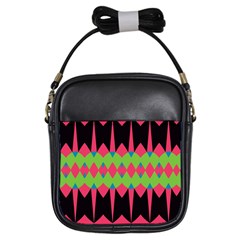 Rhombus And Other Shapes Pattern			girls Sling Bag by LalyLauraFLM