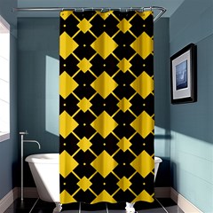 Connected Rhombus Pattern	shower Curtain 36  X 72  by LalyLauraFLM