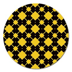 Connected Rhombus Pattern			magnet 5  (round) by LalyLauraFLM