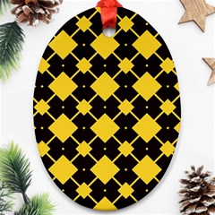 Connected Rhombus Pattern			ornament (oval) by LalyLauraFLM