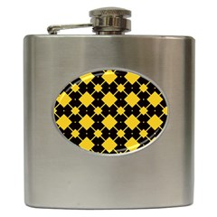 Connected Rhombus Pattern			hip Flask (6 Oz) by LalyLauraFLM