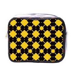 Connected Rhombus Pattern			mini Toiletries Bag (one Side) by LalyLauraFLM