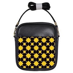 Connected Rhombus Pattern			girls Sling Bag by LalyLauraFLM