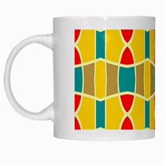 Colorful Chains Pattern White Mug by LalyLauraFLM