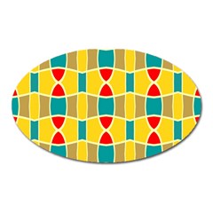 Colorful Chains Pattern			magnet (oval) by LalyLauraFLM