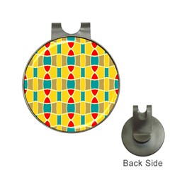 Colorful Chains Pattern			golf Ball Marker Hat Clip by LalyLauraFLM