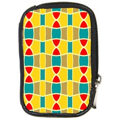 Colorful Chains Pattern			compact Camera Leather Case by LalyLauraFLM