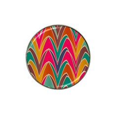 Bended Shapes In Retro Colors			hat Clip Ball Marker by LalyLauraFLM