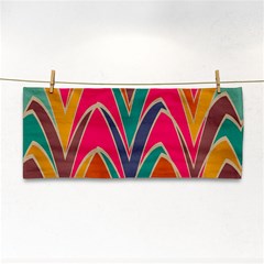 Bended Shapes In Retro Colors			hand Towel by LalyLauraFLM