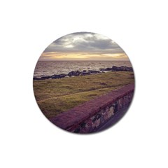 Playa Verde Coast In Montevideo Uruguay Magnet 3  (round) by dflcprints