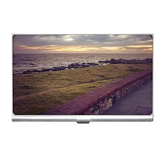 Playa Verde Coast In Montevideo Uruguay Business Card Holders by dflcprints