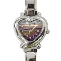 Playa Verde Coast In Montevideo Uruguay Heart Italian Charm Watch by dflcprints