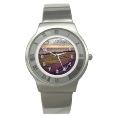 Playa Verde Coast In Montevideo Uruguay Stainless Steel Watches by dflcprints