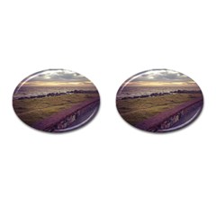 Playa Verde Coast In Montevideo Uruguay Cufflinks (oval) by dflcprints