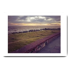 Playa Verde Coast In Montevideo Uruguay Large Doormat  by dflcprints