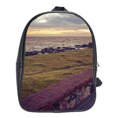 Playa Verde Coast In Montevideo Uruguay School Bags (xl)  by dflcprints