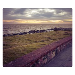 Playa Verde Coast In Montevideo Uruguay Double Sided Flano Blanket (small)  by dflcprints