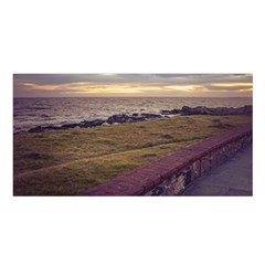 Playa Verde Coast In Montevideo Uruguay Satin Shawl by dflcprints