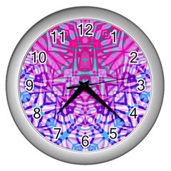 Ethnic Tribal Pattern G327 Wall Clocks (silver)  by MedusArt